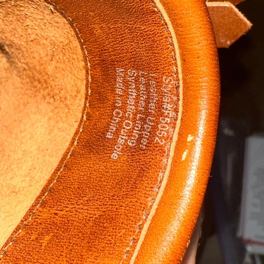 Brown Leather Mules with Chunky Wooden Heel - Picture 7 of 7